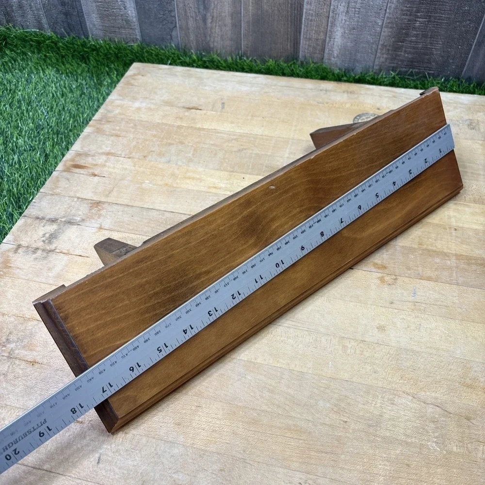 Vintage Wood Wall Shelf Display Plate Ledge Curved Brackets Rustic Decor